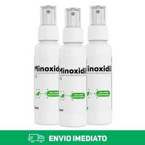 Minoxidil 5% Loção Capilar com Propilenoglicol 60ml - COMPRE 2 E GANHE 50% no 3º Frasco