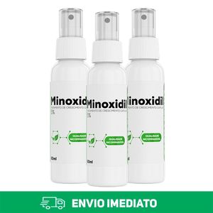 Minoxidil 5% Loção Capilar com Propilenoglicol 60ml - COMPRE 2 E GANHE 50% no 3º FRASCO