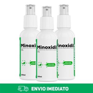 Minoxidil 5% Loção Capilar com Propilenoglicol 100ml - COMPRE 2 E GANHE 50% no 3º Frasco