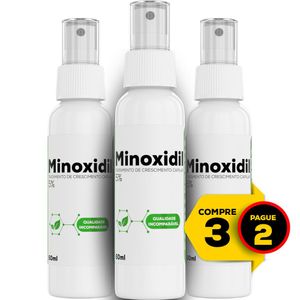 COMPRE 3 PAGUE 2 Minoxidil 5% Loção Capilar com Propilenoglicol 60ml