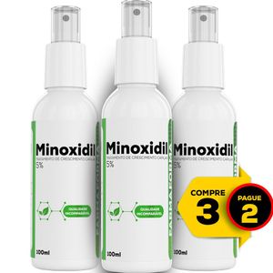 COMPRE 3 PAGUE 2 Minoxidil 5% Loção Capilar com Propilenoglicol 100ml