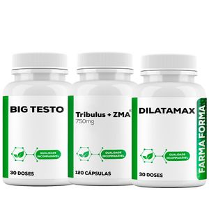 Kit Big 30 + Tribullus + ZMA + Dilatamax