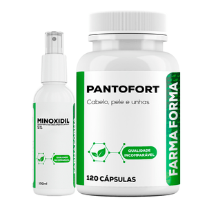 Minoxidil de 100ml + Pantofort de 120 cápsulas