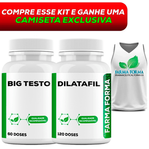 Compre Big Testo 60 + Dilatafil 120 Doses e Ganhe Regata FF