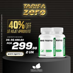Kit 2 Unidades Big Testo - 60 Doses - Frete Grátis*